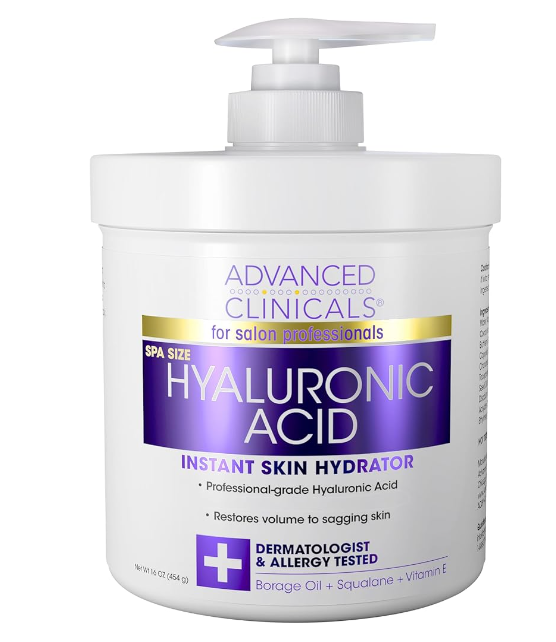 Advanced Clinicals Acide Hyaluronique Hydratant Instantané pour la Peau