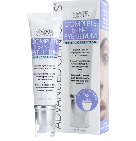 Advanced Clinicals Sérum complet 5-en-1 contour des yeux Multi-correction