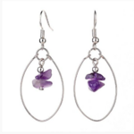 Boucles d'oreilles tombantes pierresovales (1)