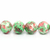 perle howlite coloris basque  vert rouge blanc