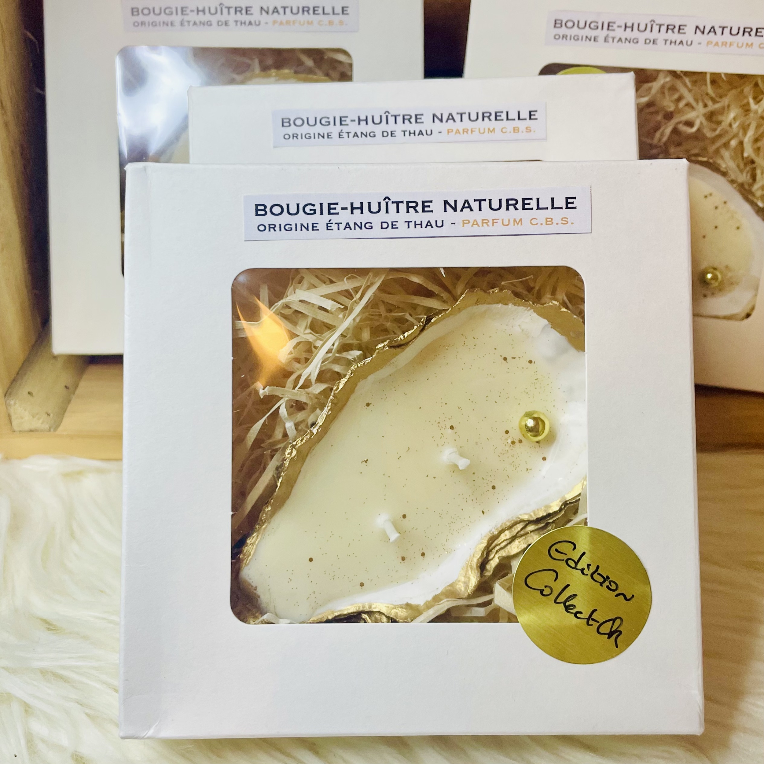 Bougie-huitre édition collectOr Face