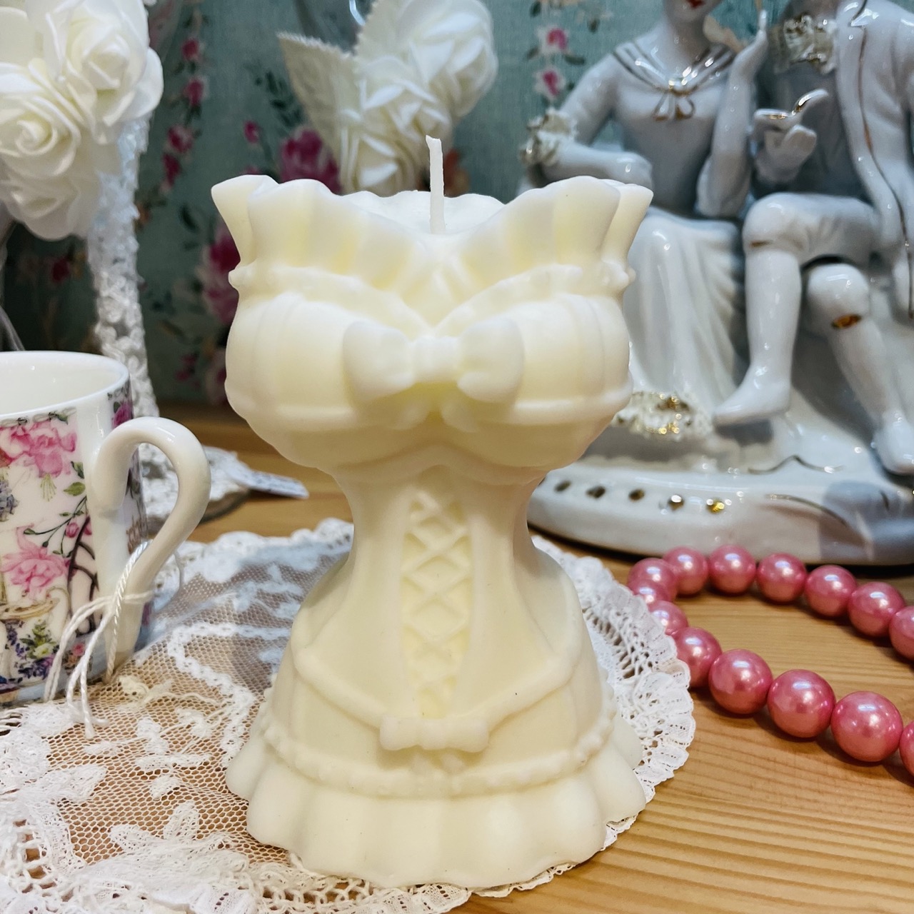 BOUGIE CORSET BLANCHE - NON PARFUMÉE
