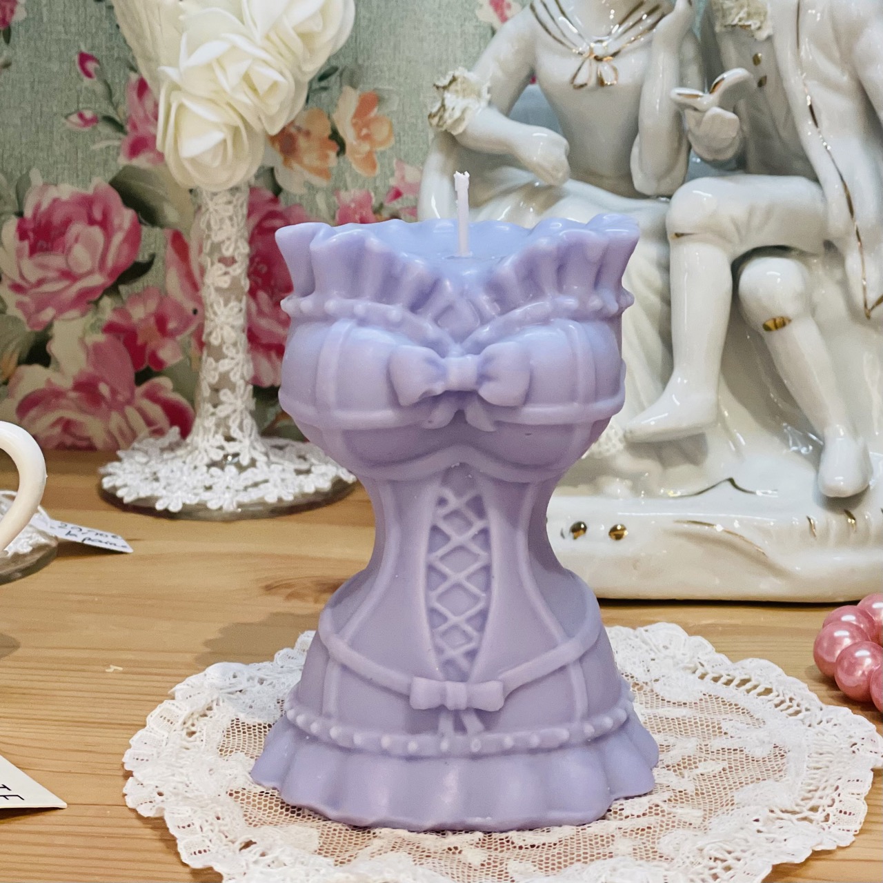 BOUGIE CORSET PARME - NON PARFUMÉE