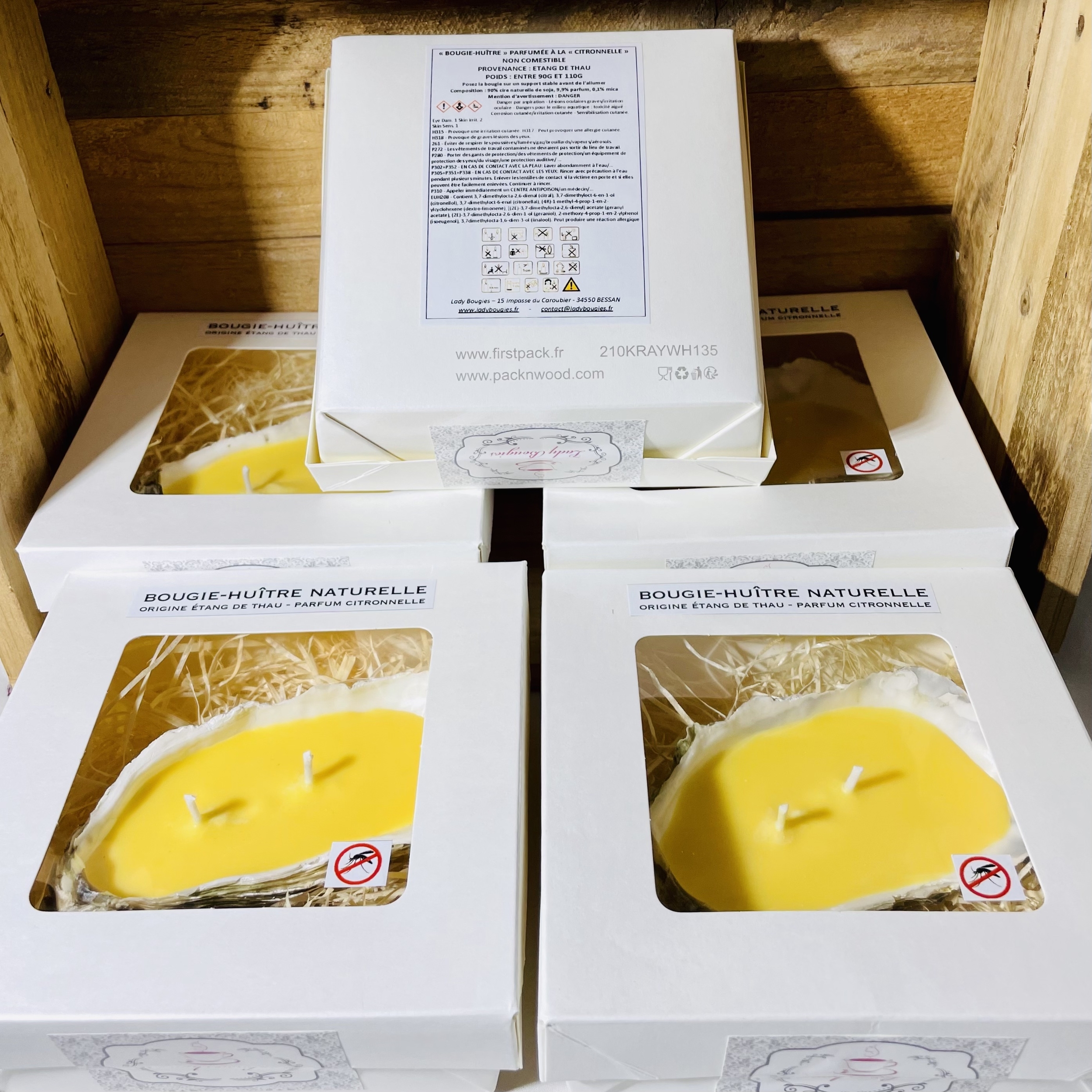 BOUGIE HUITRE CITRONNELLE VERSO