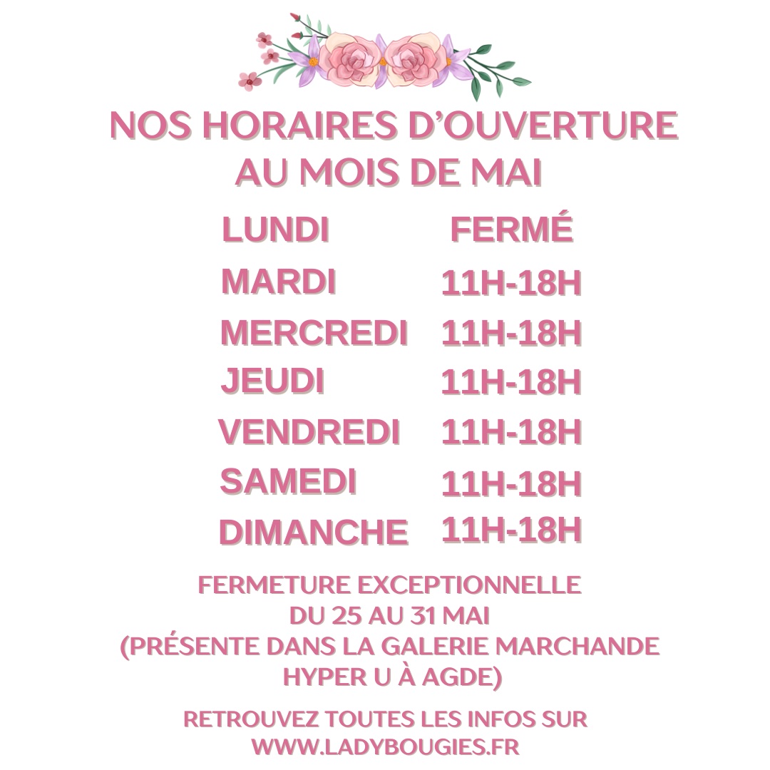 horaires mai 2026 3