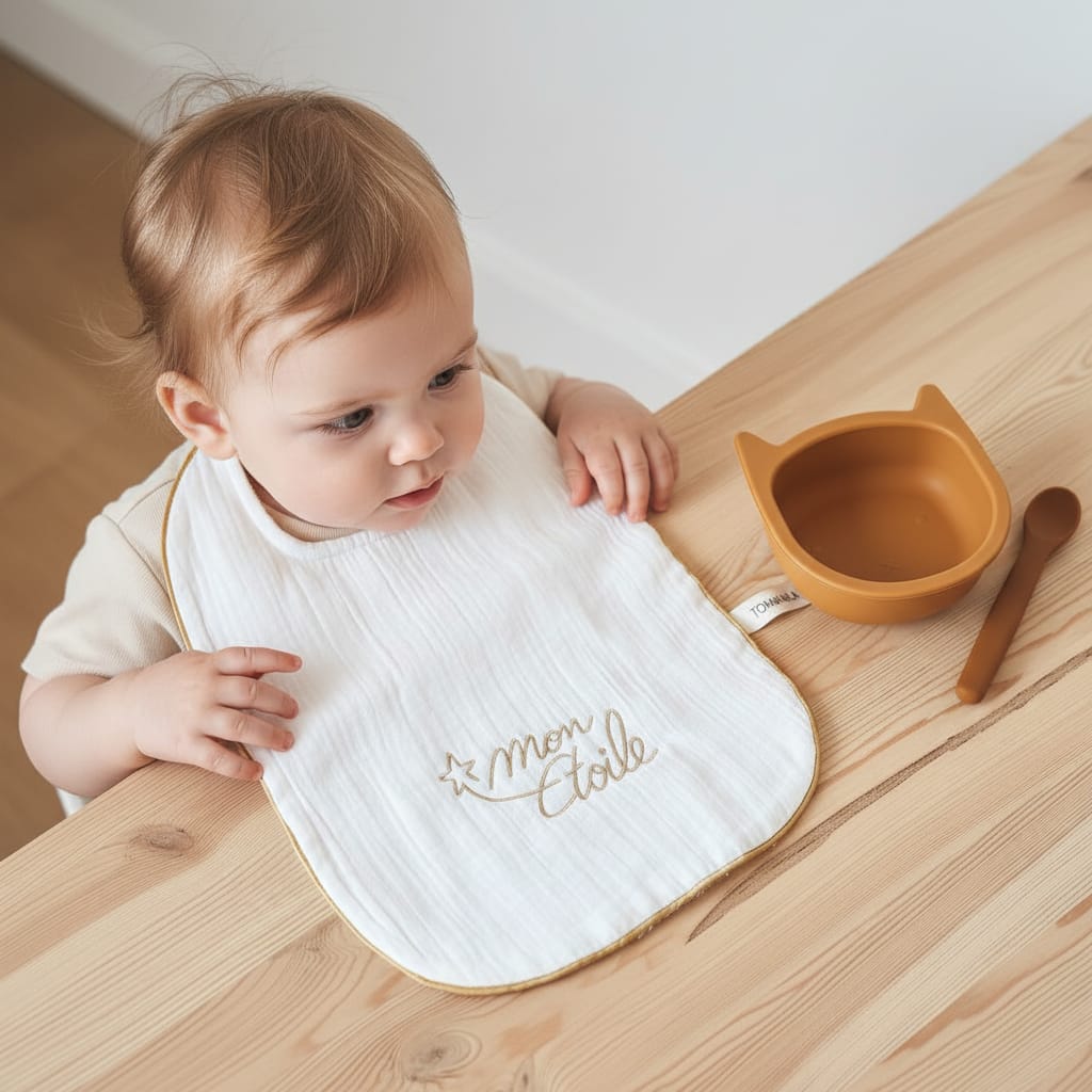bavoir cadeau bébé naissance original unique et personnalisé