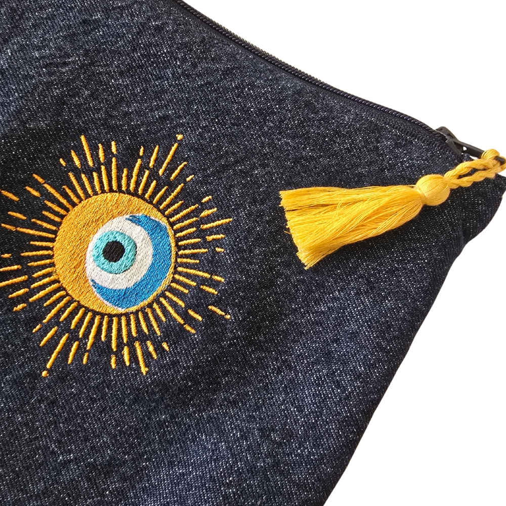 trousse jean et broderie nazar
