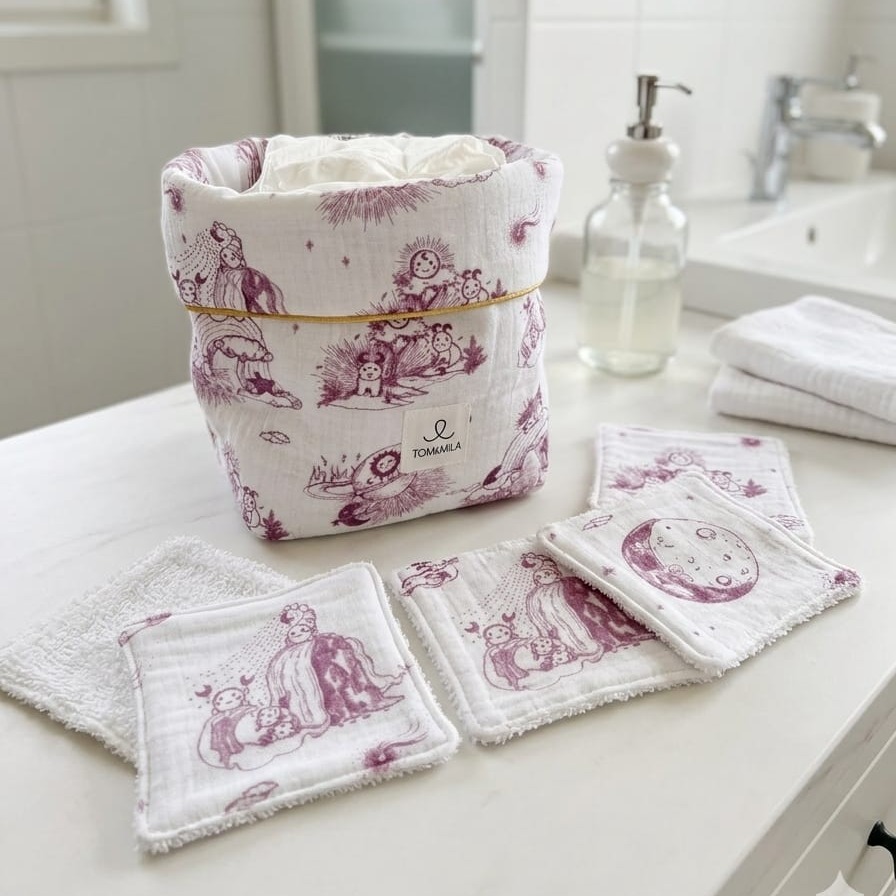 Lingette et panier toile de jouy astro élément