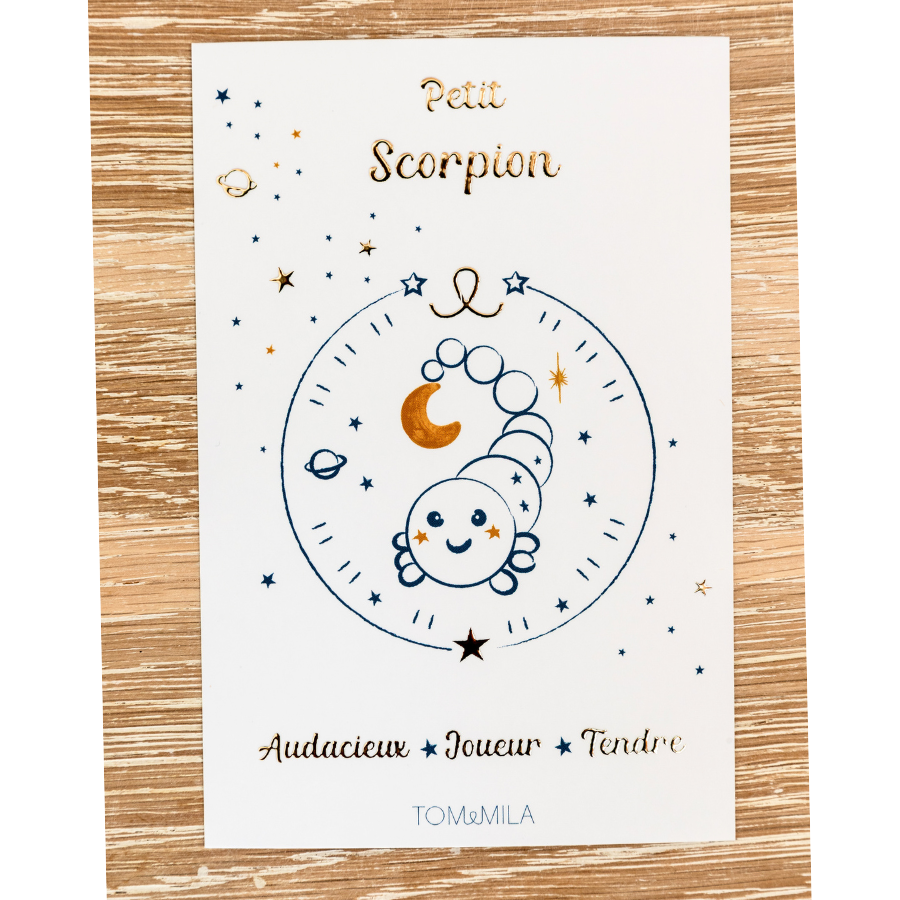 carte bébé scorpion