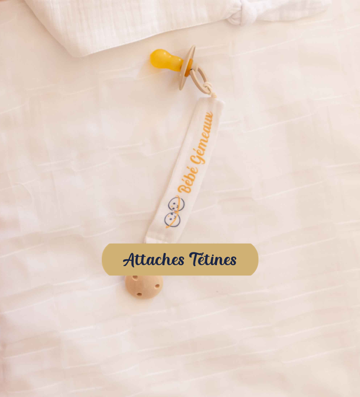 Attache tétine tissu
