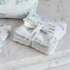 lingette lavable toile de jouy bleu