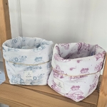 panier bleu et rose
