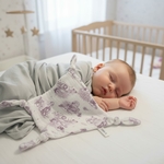 doudou et bébé toile de jouy rose lit décoration chambre bébé
