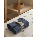 lange bleu duo essentiels bébé cadeau de naissance petit lange
