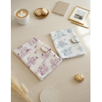 pcs rose et bleu toile de jouy protege carnet de santé cadeau de naissance original unique et à personnalisé