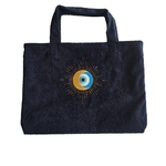 sac cabas eponge bleu marine xl