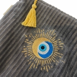 détail broderie trousse femme nazar grise velour