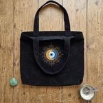 sac noir veloour brodé