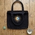 sac noir veloour brodé