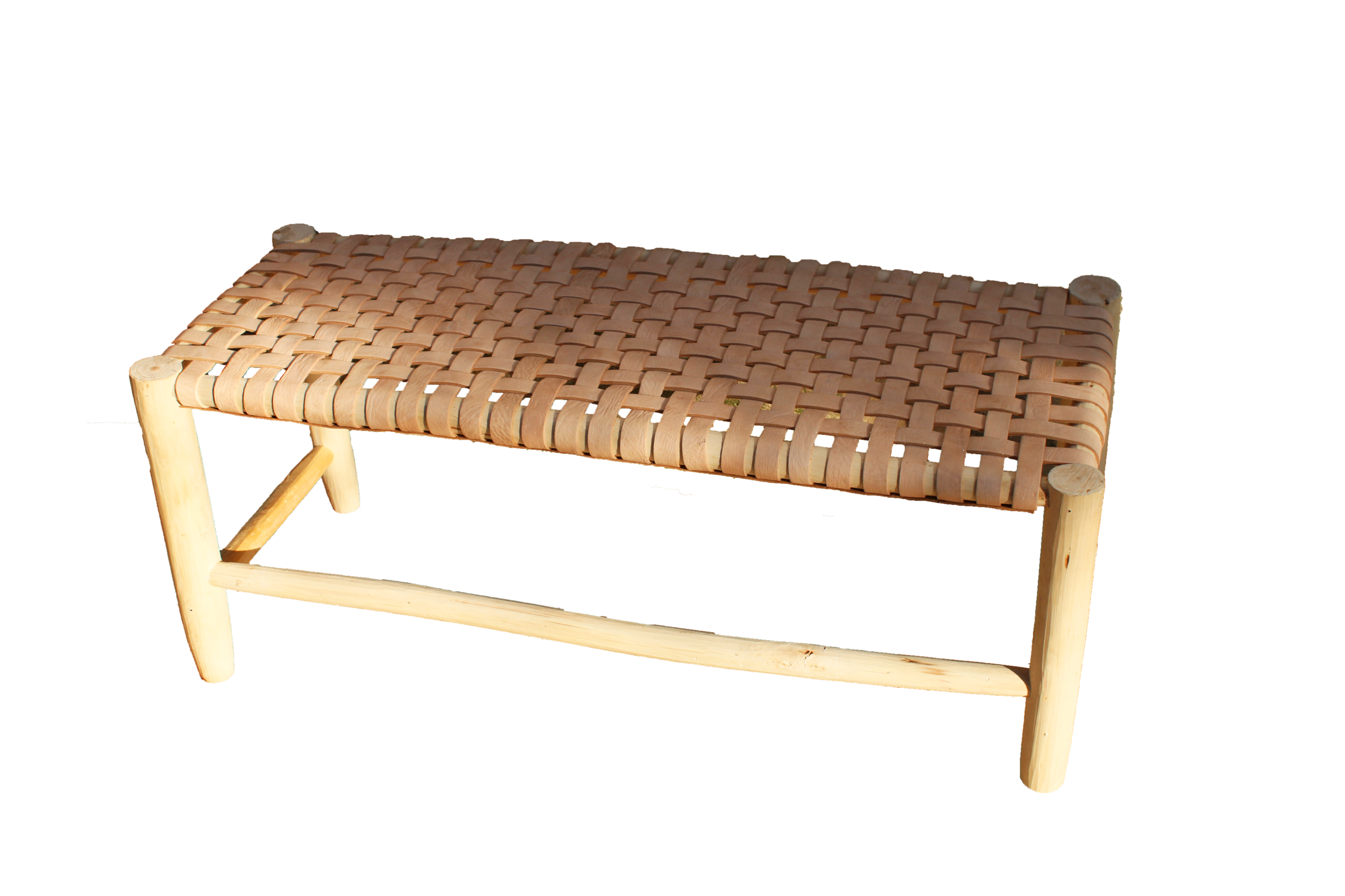 Banc en cuir clair
