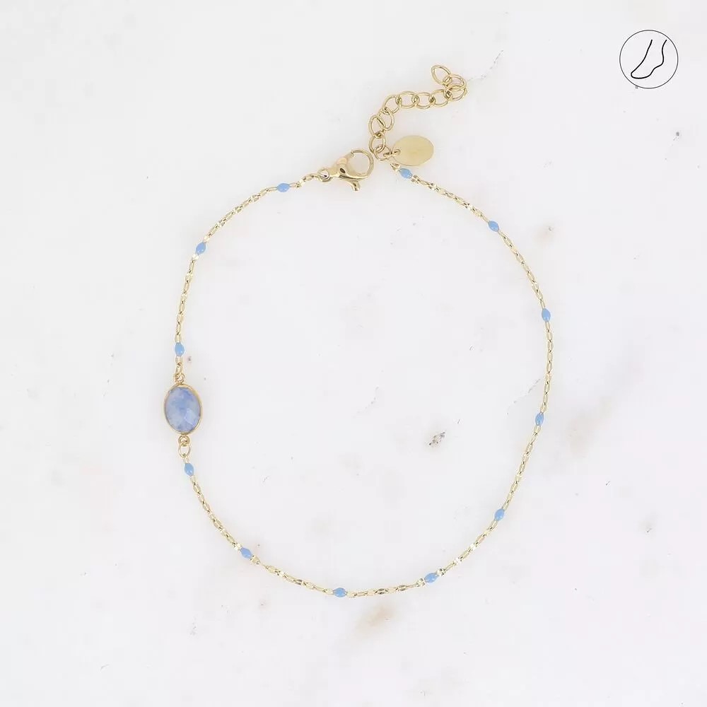 Chevillère aventurine bleue