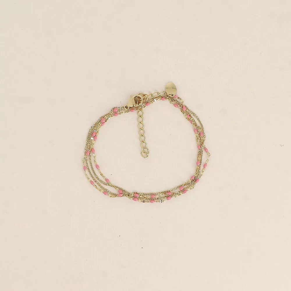 Choker Bracelet 2 tours rose
