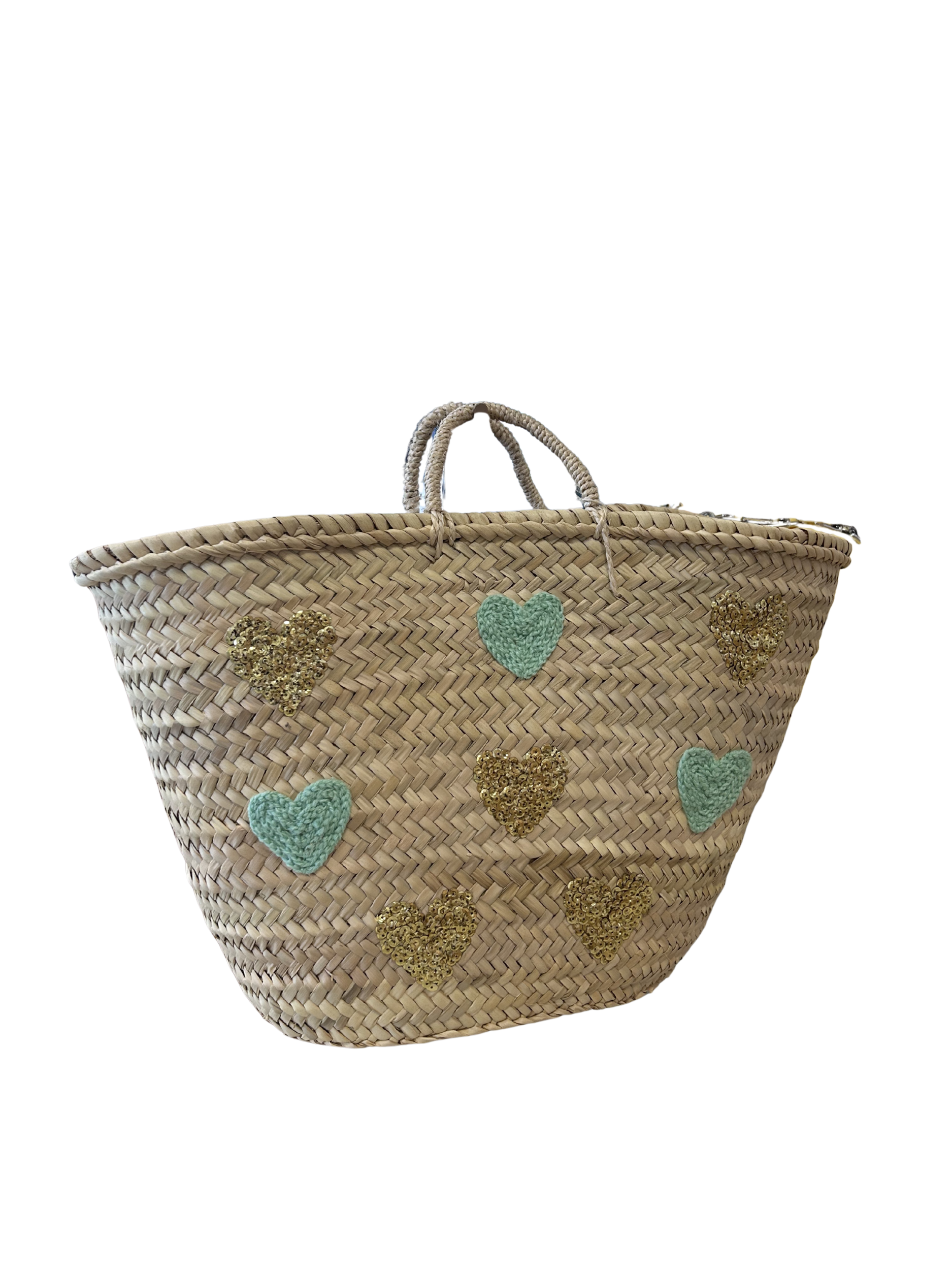 panier bleu fond blanc