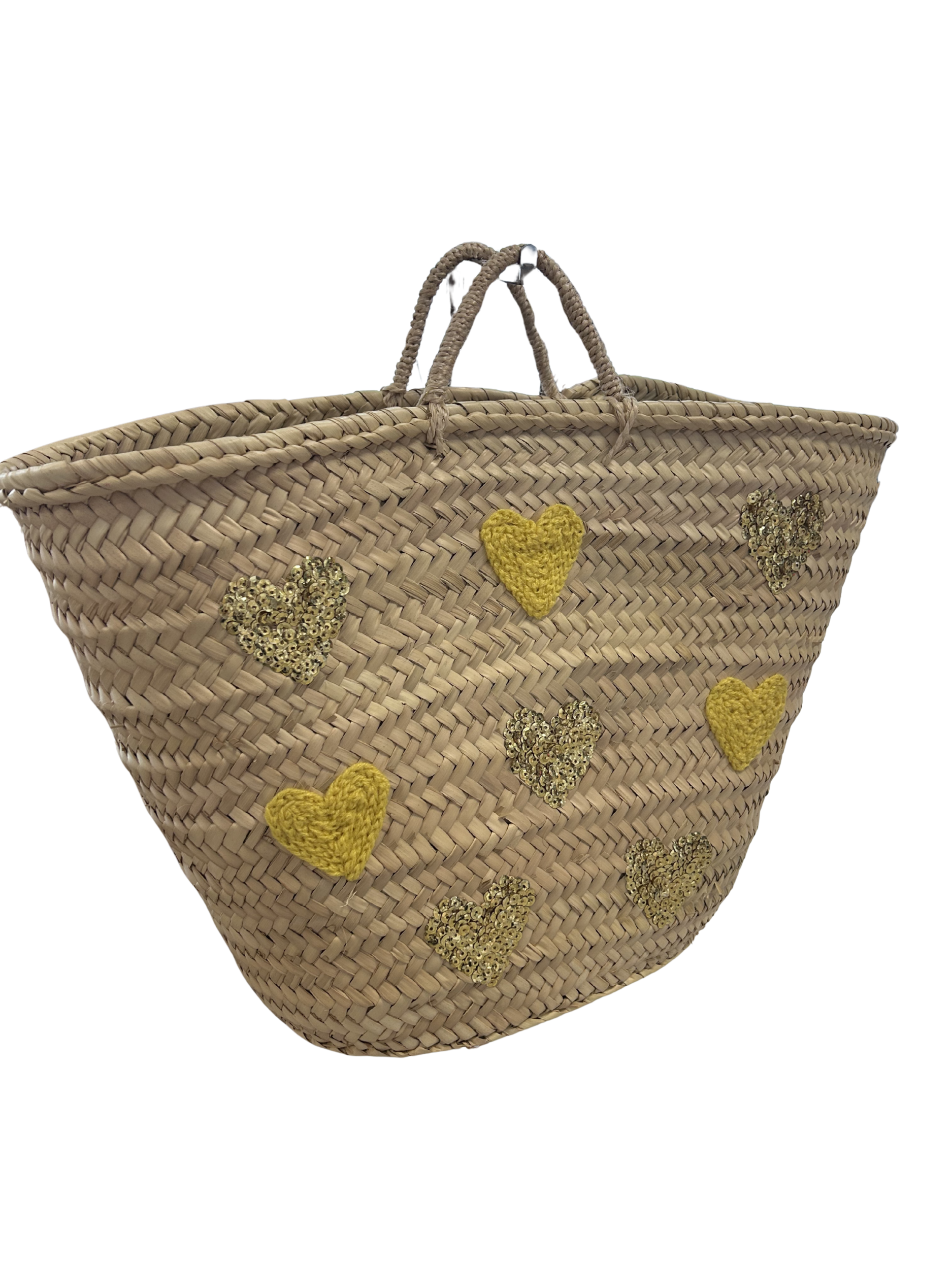 panier jaune fond blanc