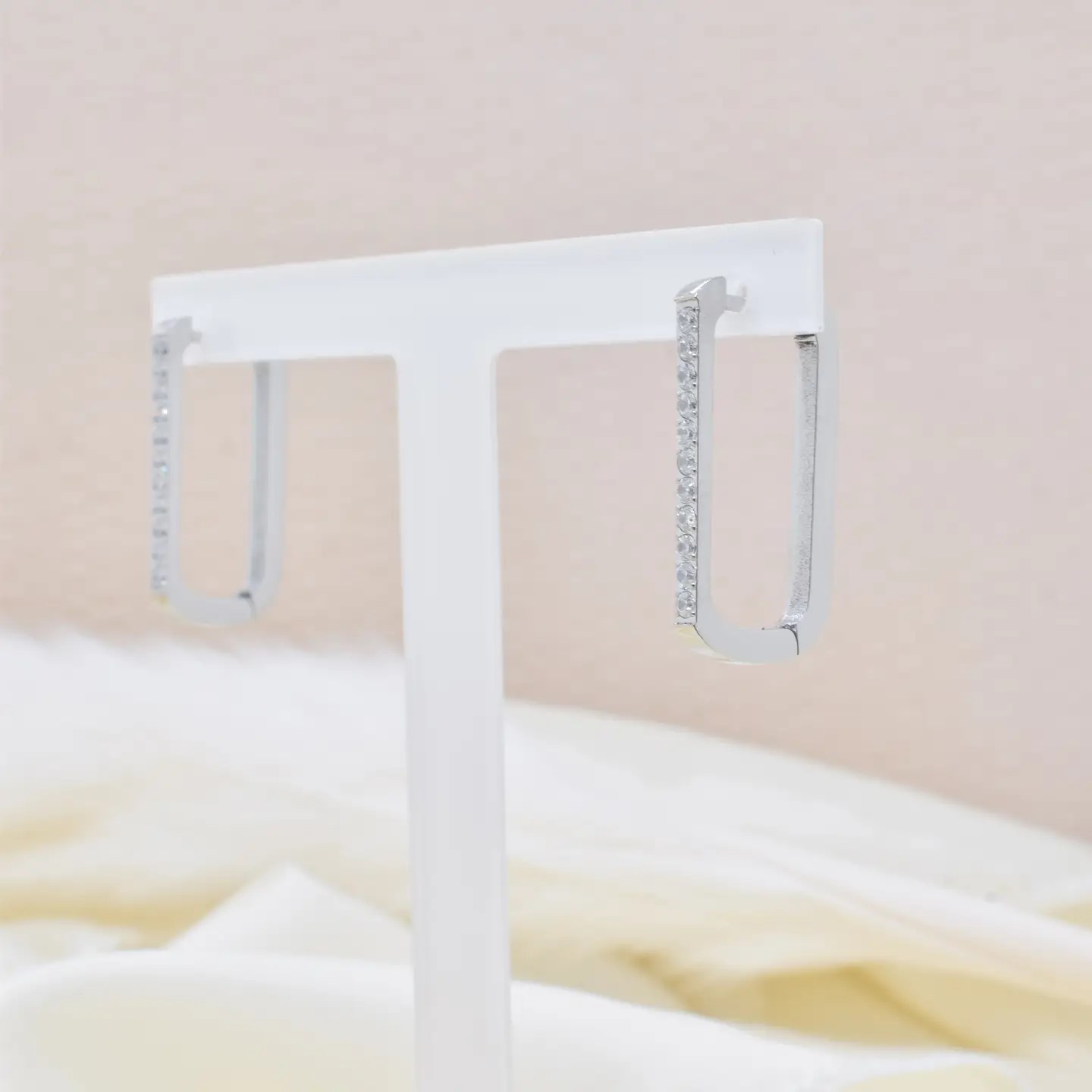 créole rect strass argent