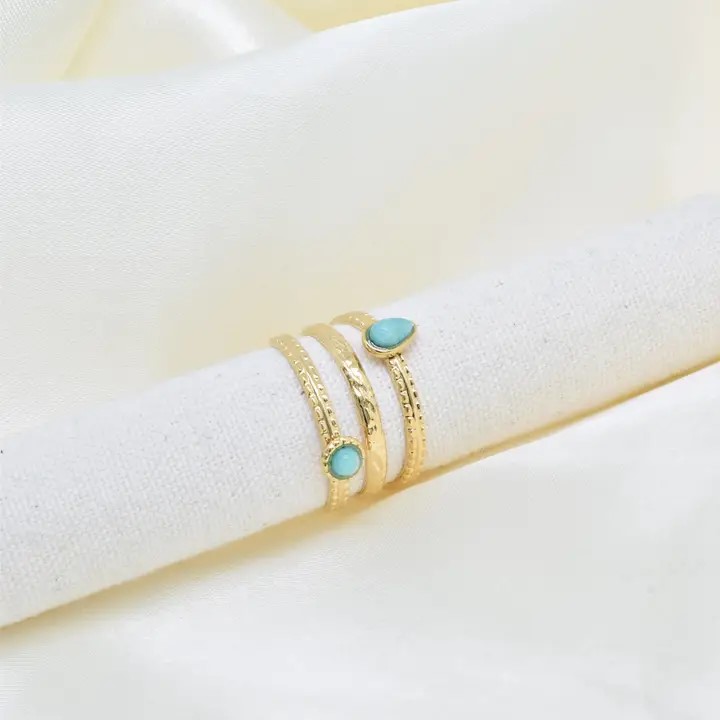 bague triple turqu