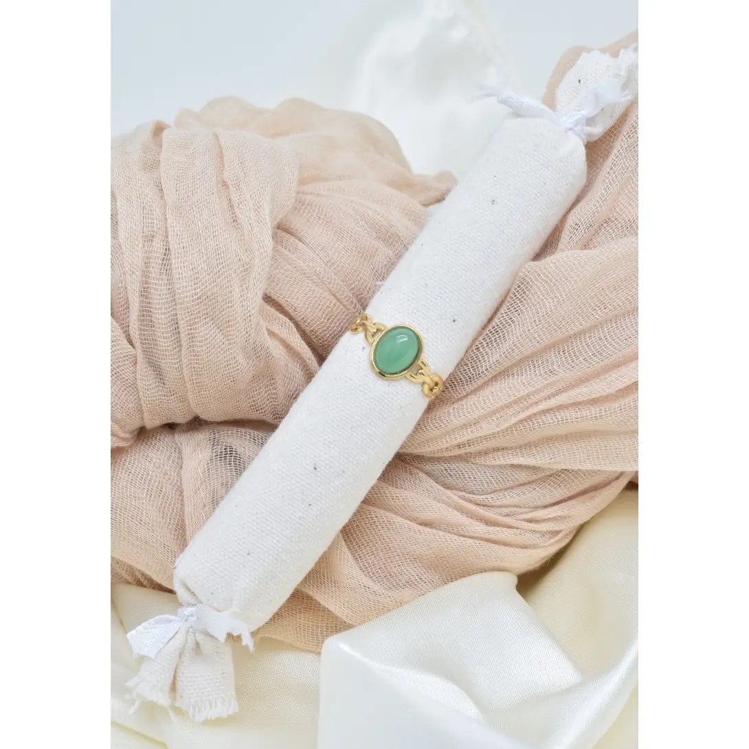 BAGUE DORE AVENTURINE