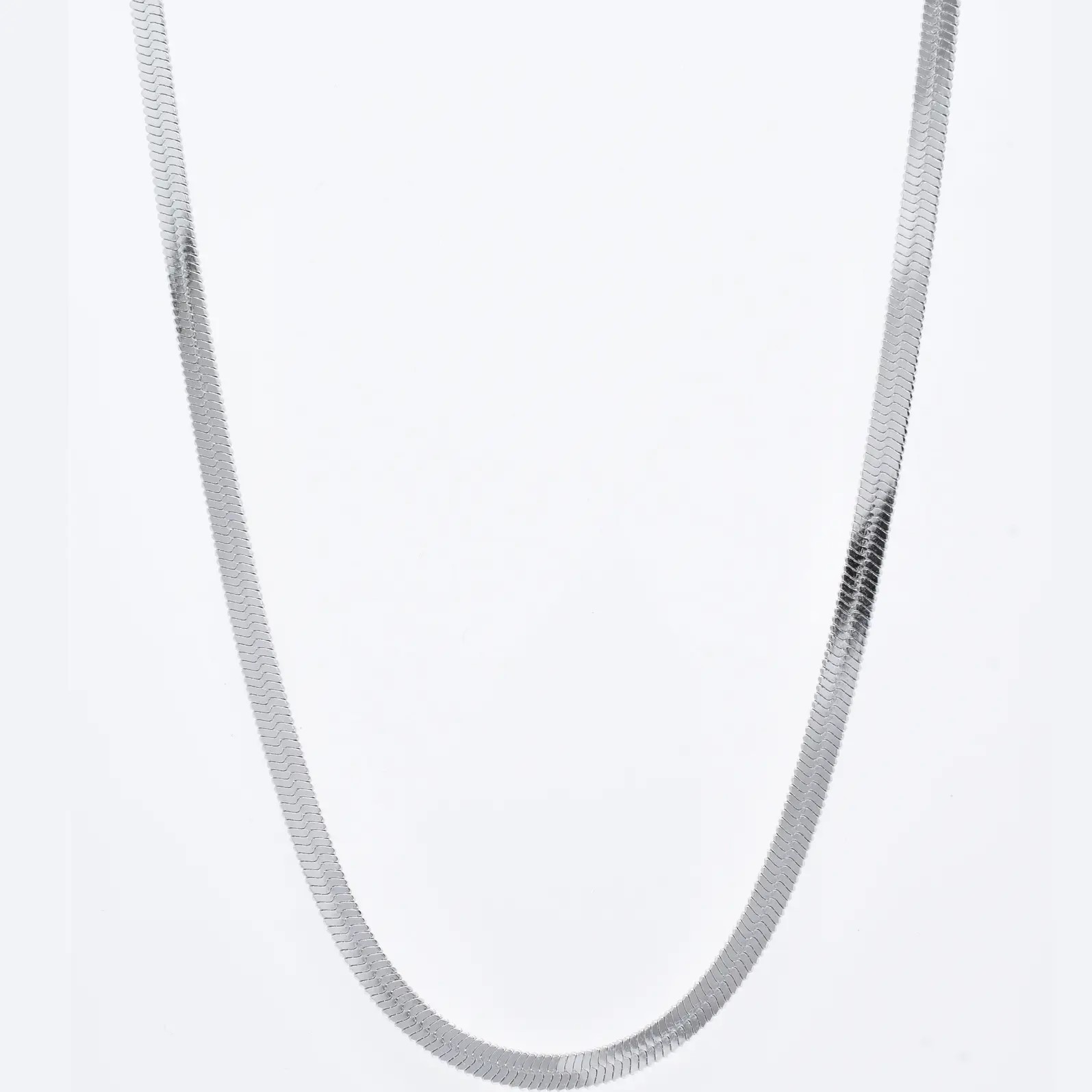 chaine serpent argent