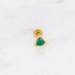 piercing coeur vert