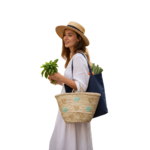 panier bleu porté 2