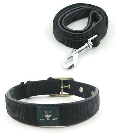 collier-pour-chien-et-laisse-en-nylon-noir