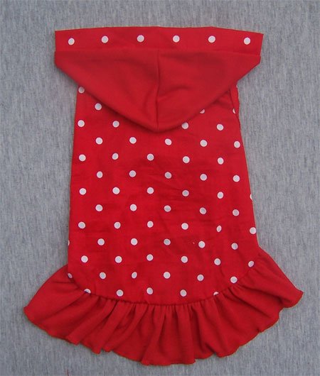 robe-rouge-a-pois-pour-chien