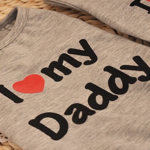t-shirt i love my daddy gris