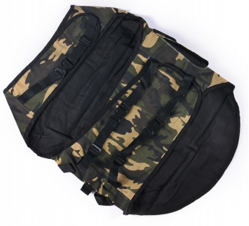 sac a dos camouflage pour grand chien face