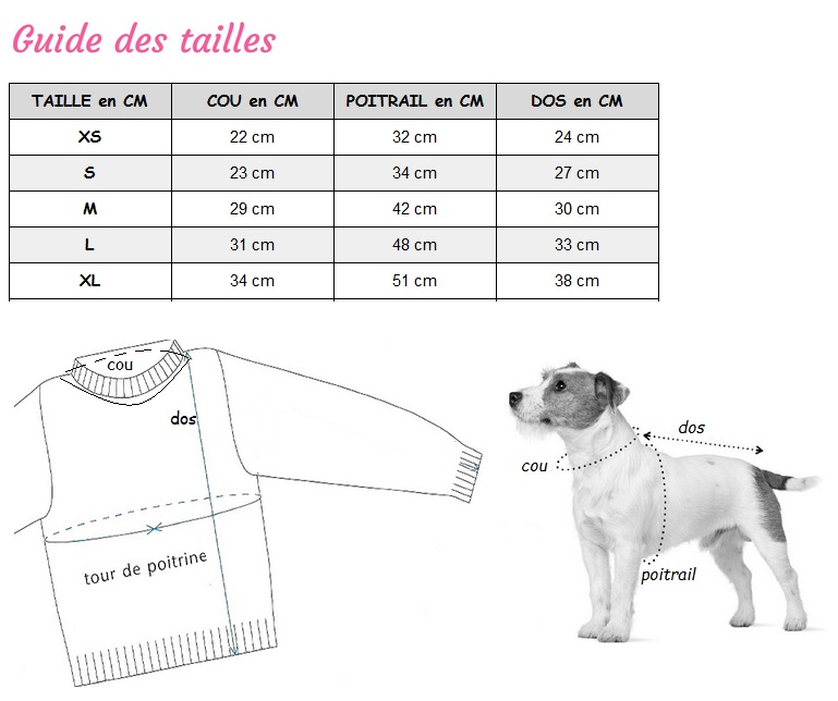 chemise blanche imprimée pour chien taille