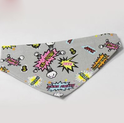 bandana gris pour chien 3