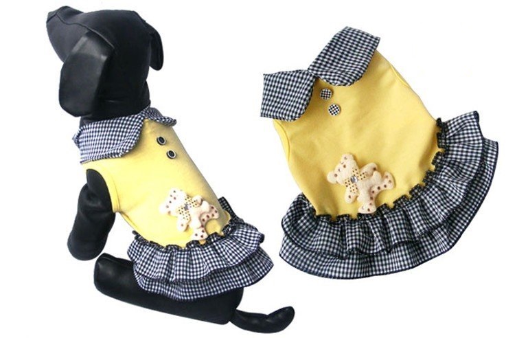 robe-jaune-avec-nounours-pour-chien