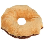 peluche pour chien beignet marron sucre dos