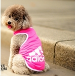 t-shirt adidog rose pour chien