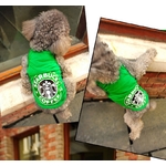 t-shirt coffee vert pour chien 4