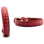 collier tresse bordeaux pour chien