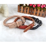 collier en cuir tresse pour chien