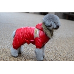 manteau combinaison de ski rouge pour chien 7
