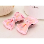 barrette fleur rose pince pour chien