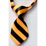 cravate rayee orange et noire pour chien