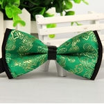 noeud papillon de luxe vert et noir pour chien